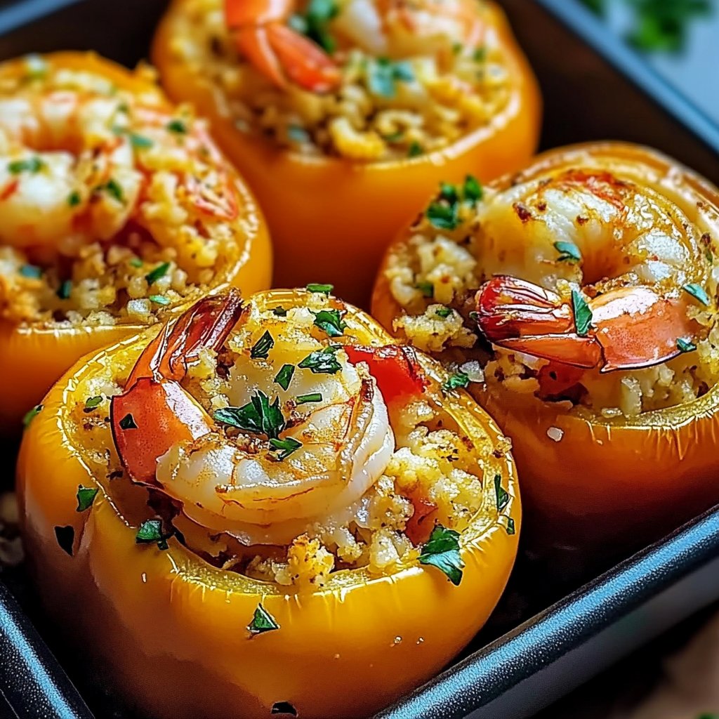 Crab and Shrimp Stuffed Bell Peppers Recipe