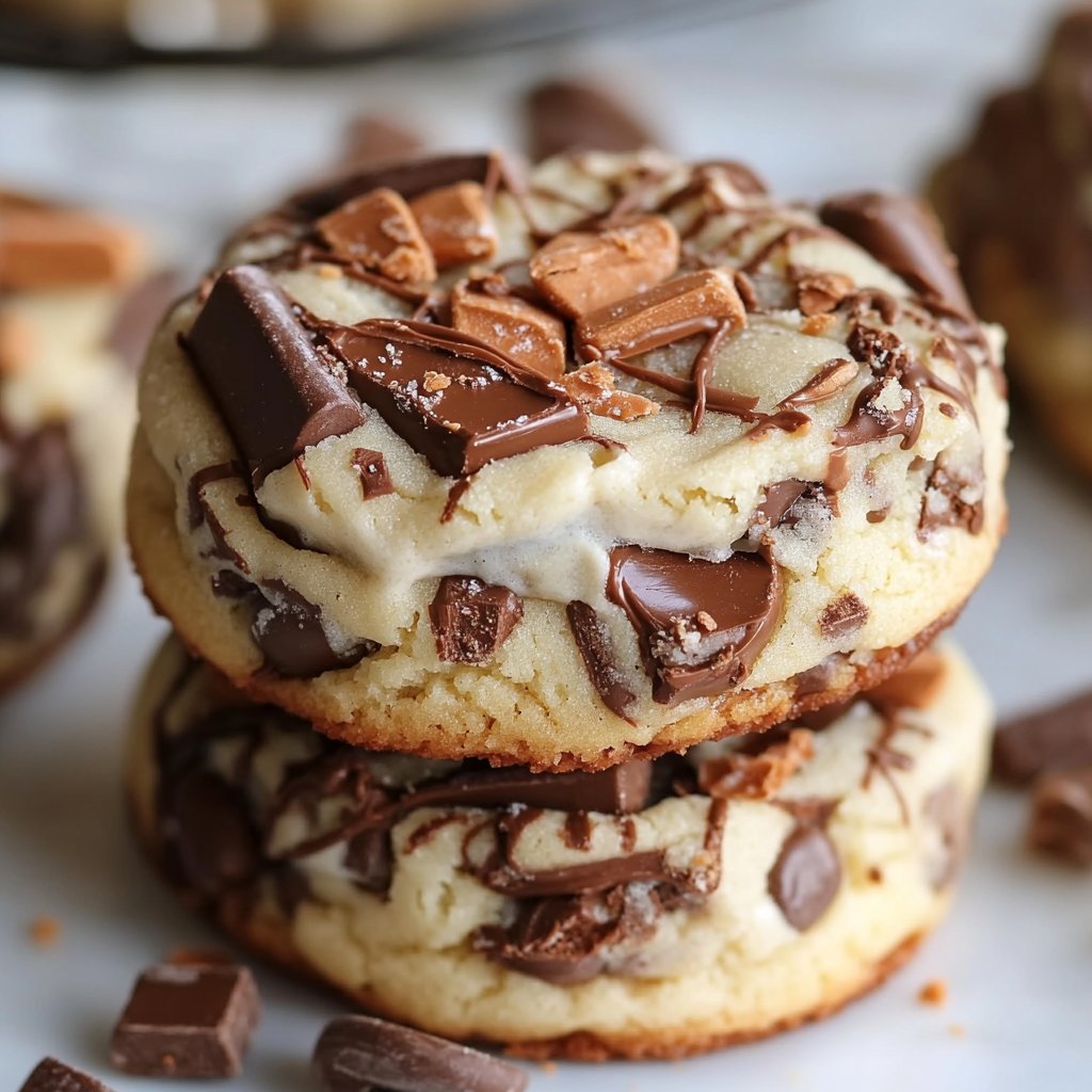 Gooey Reese’s Cheesecake Cookies Recipe