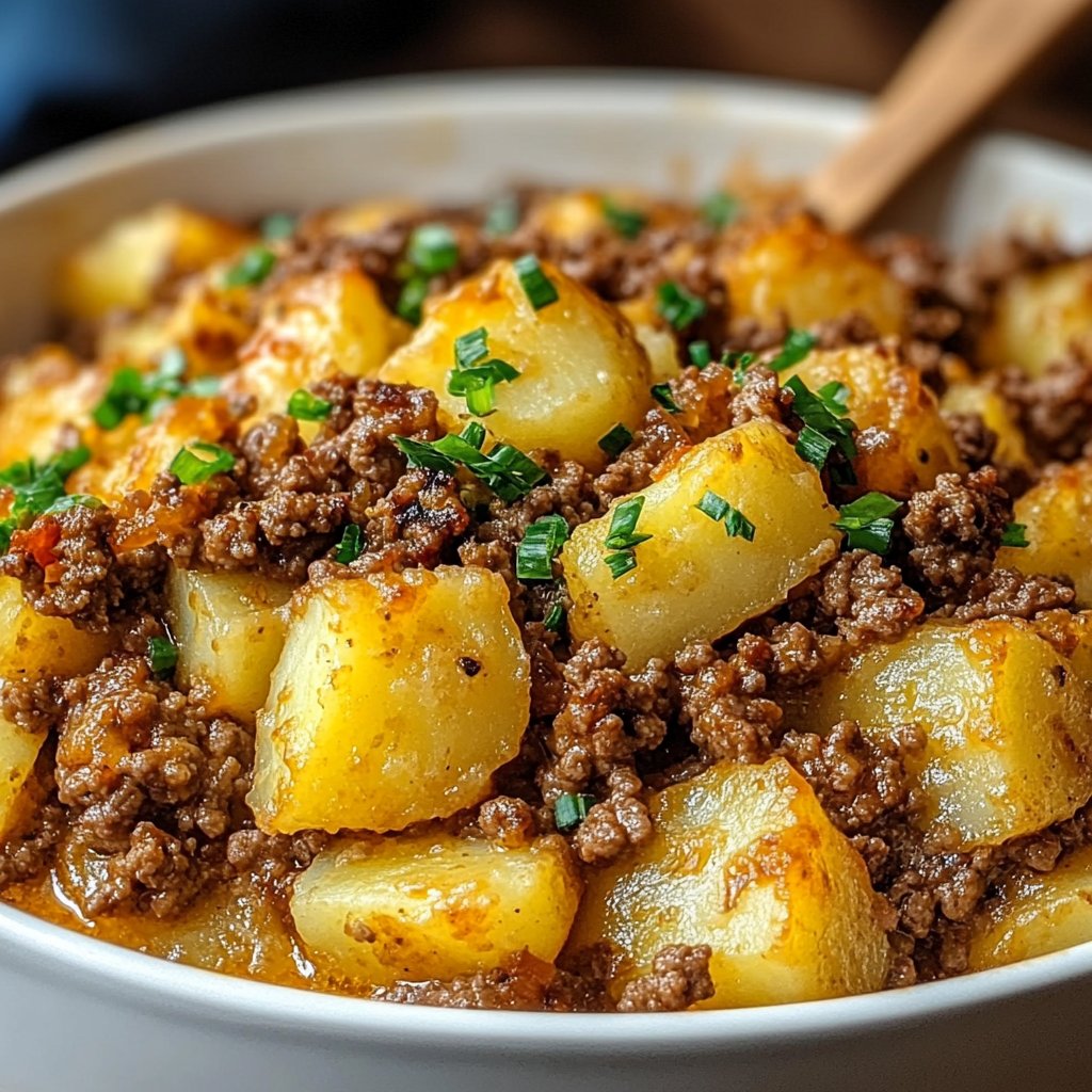 Delicious Ground Beef and Potatoes Casserole Recipe