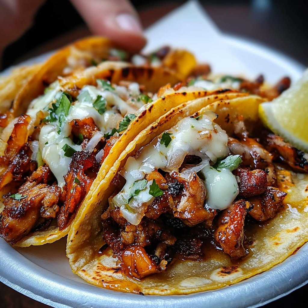 Cheesy Tacos Al pastor: Deliciously Savory Fiesta