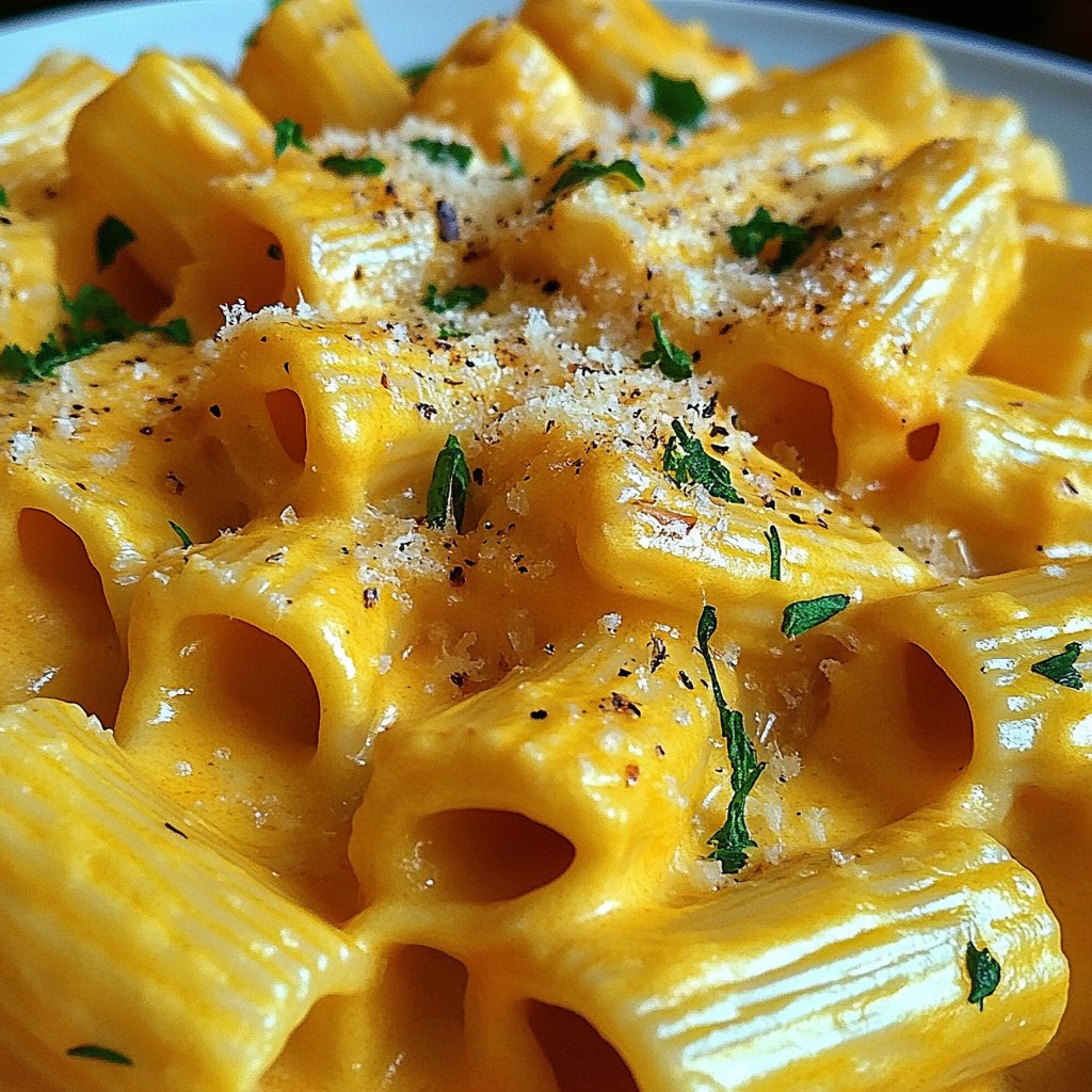 Pumpkin and Gruyere Rigatoni Recipe | Delicious Fall Dinner