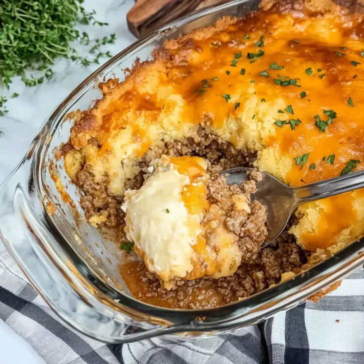 Cheddar Bay Ground Beef Cobbler