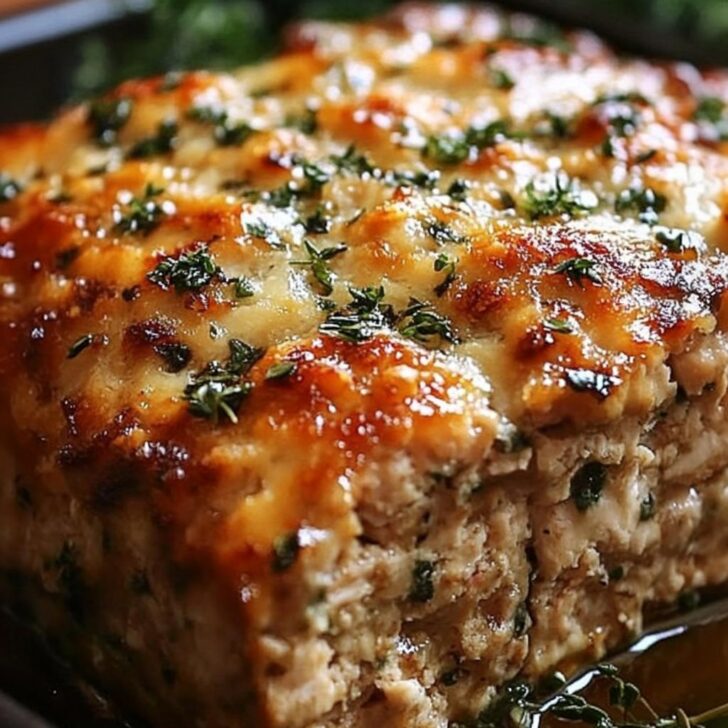 Dinner Melt-in-Your-Mouth Garlic Parmesan Chicken Meatloaf