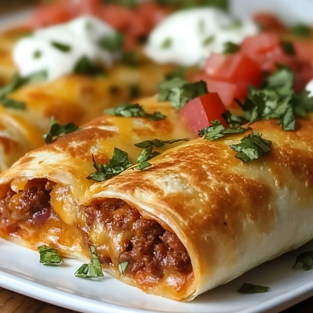 Beef and Cheese Chimichangas