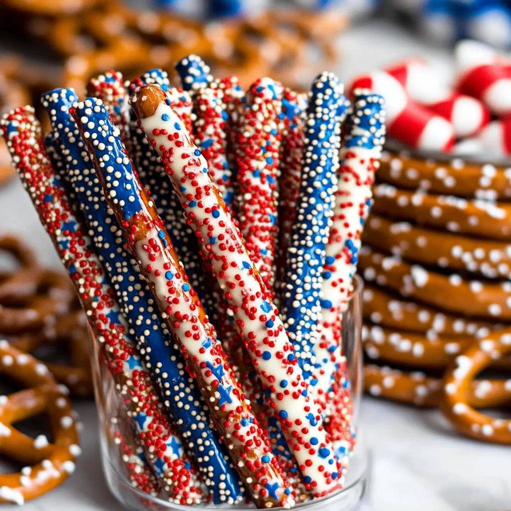 Patriotic Pretzel Rods