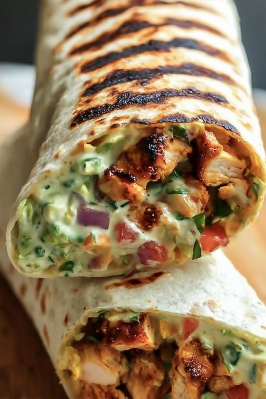 Chipotle Ranch Grilled Chicken Burrito Recipe | Smoky-spicy-creamy
