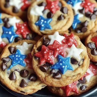 Patriotic Chocolate Chip Cookies