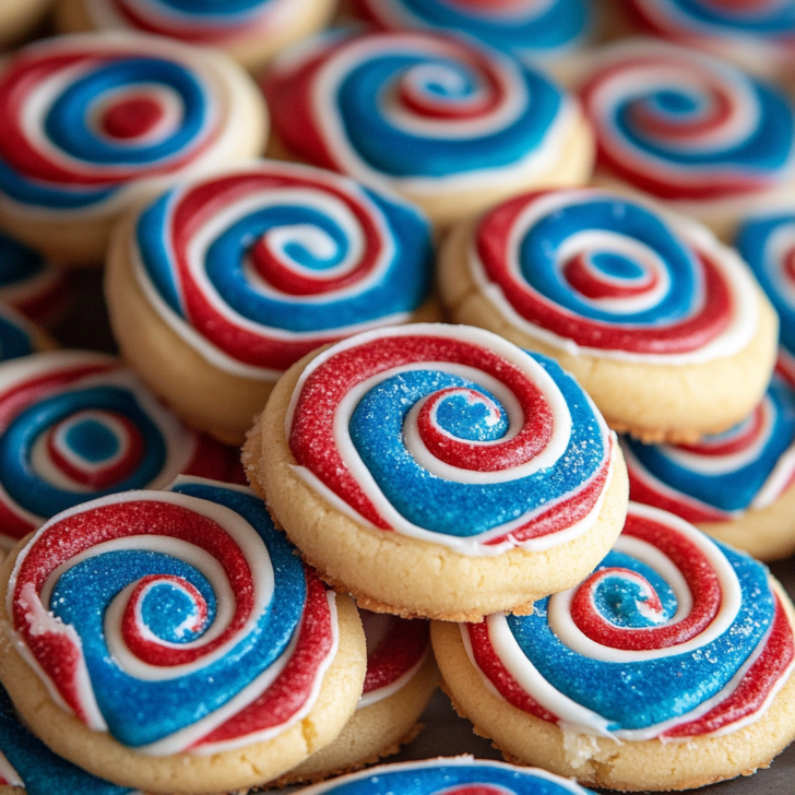 Red, White and Blue Pinwheel Icebox Cookies – A Festive Fourth of July Favorite