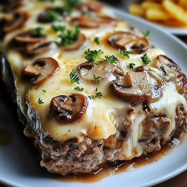 Mushroom Swiss Cheese Meatloaf