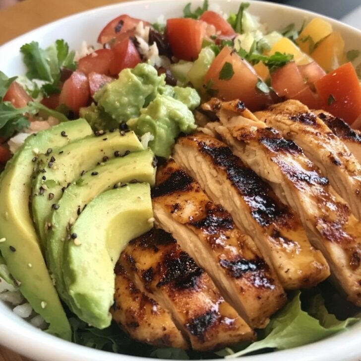 Grilled Chicken & Avocado Salad Bowl