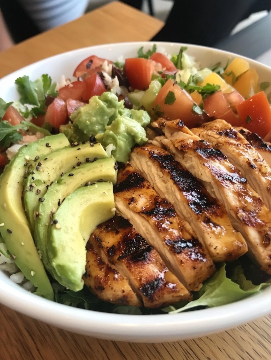 Grilled Chicken & Avocado Salad Bowl
