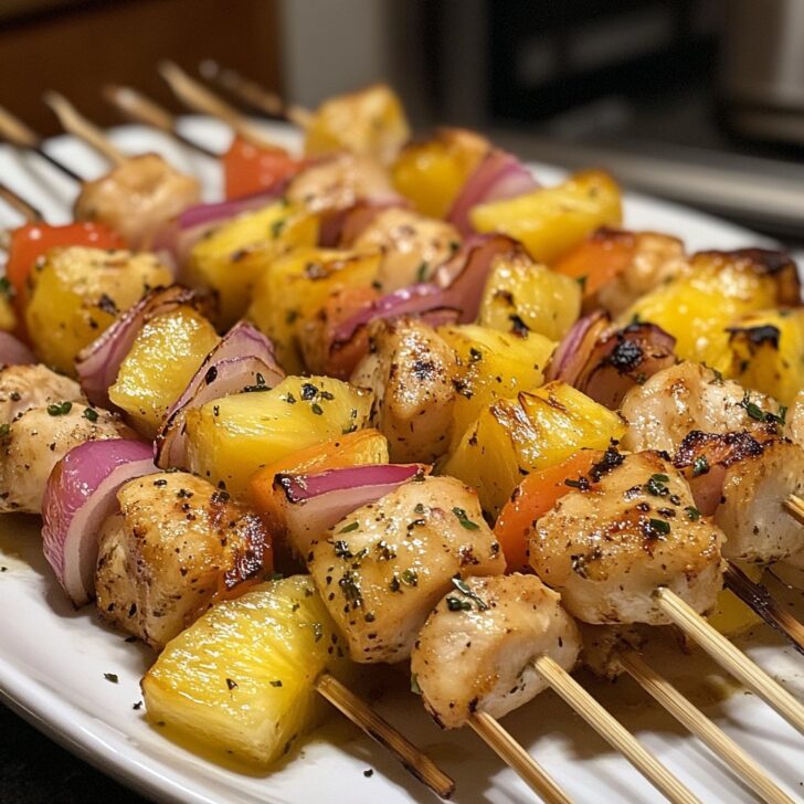 Hawaiian Chicken Pineapple Kabobs