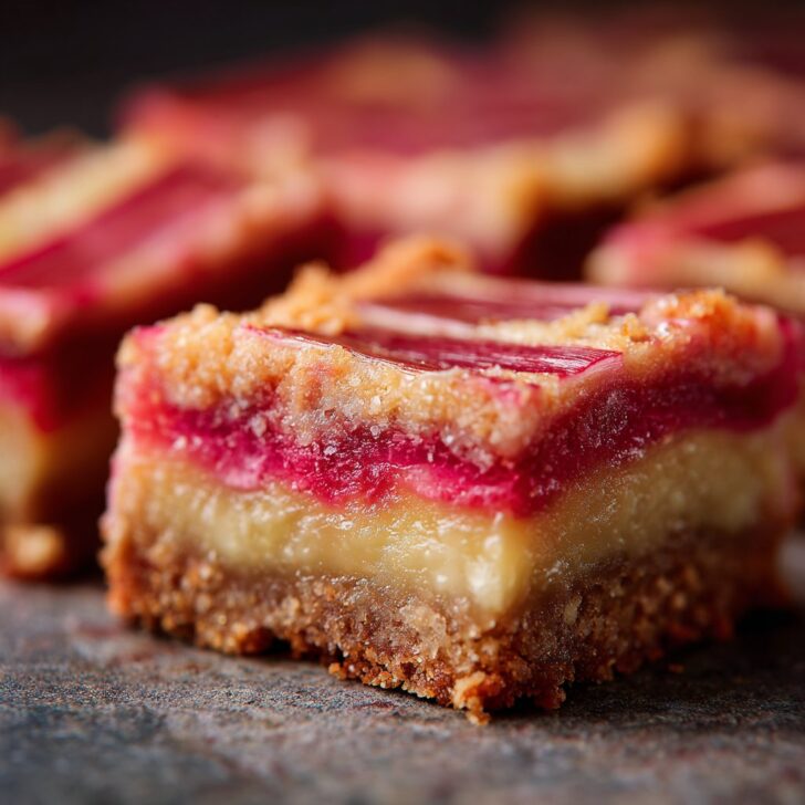 rhubarb custard bars