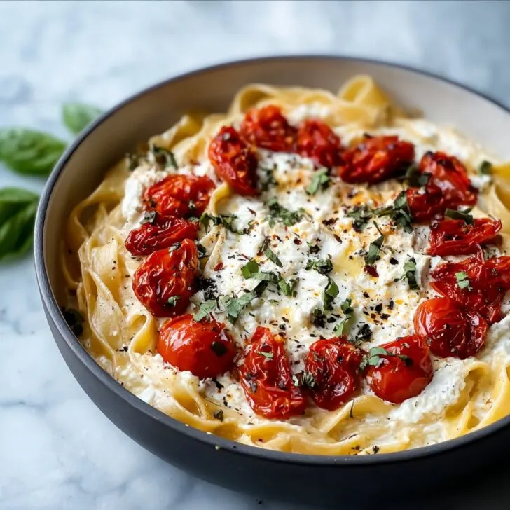 Roasted Tomato and Garlic Ricotta Pasta