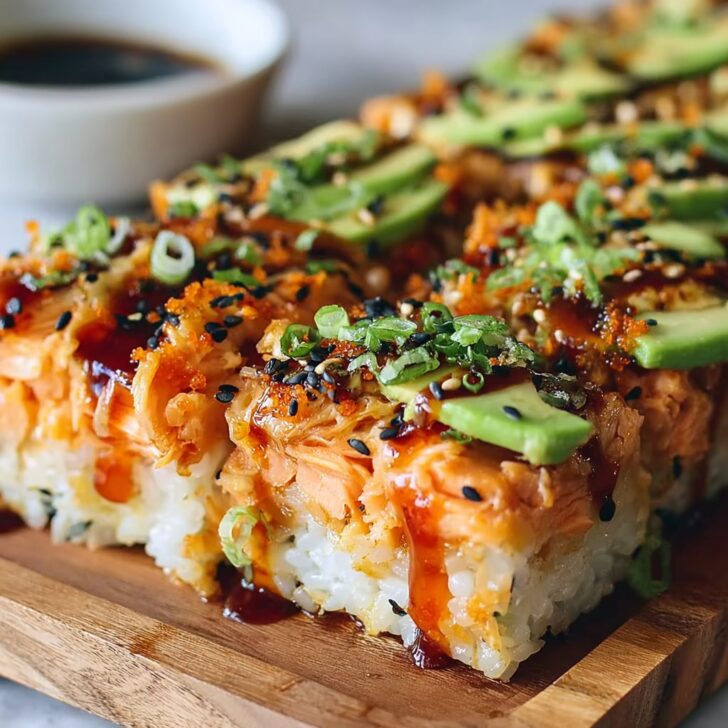 Spicy Salmon Sushi Bake
