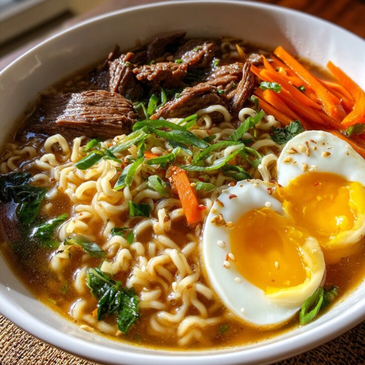 Slow Cooker Beef Ramen Noodles