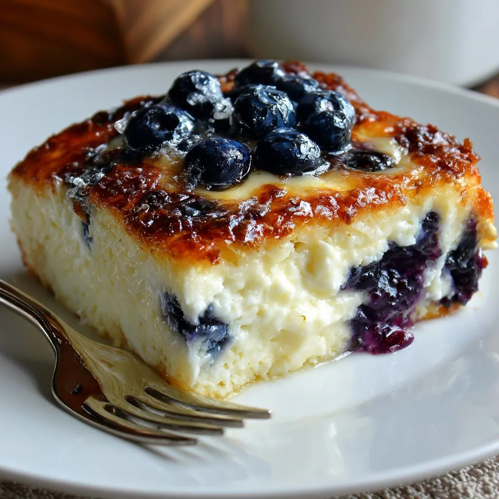 Blueberry Cottage Cheese Breakfast Bake