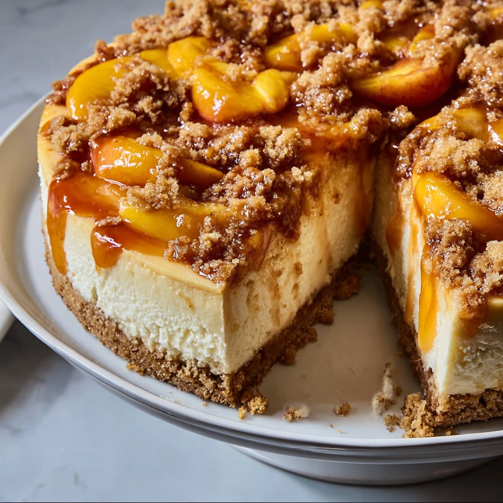 Peach Cobbler Cheesecake