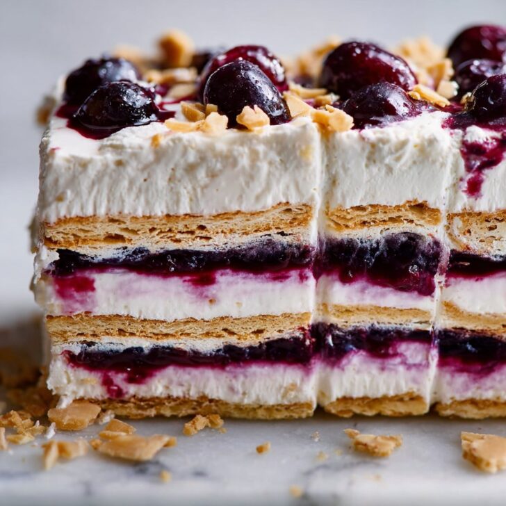 Blueberry Cheesecake Icebox Cake