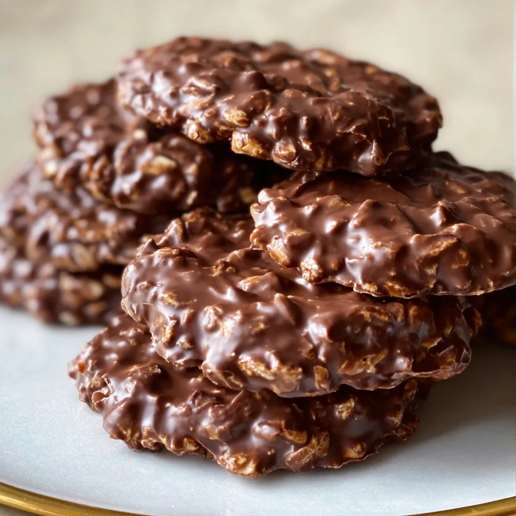 No Bake Chocolate Peanut Butter Cookies