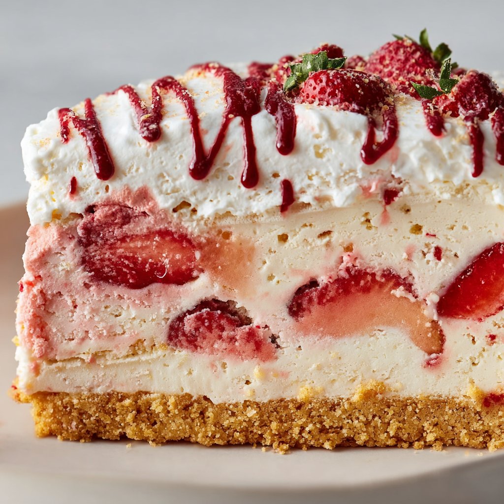 Strawberry Shortcake Ice Cream Cake