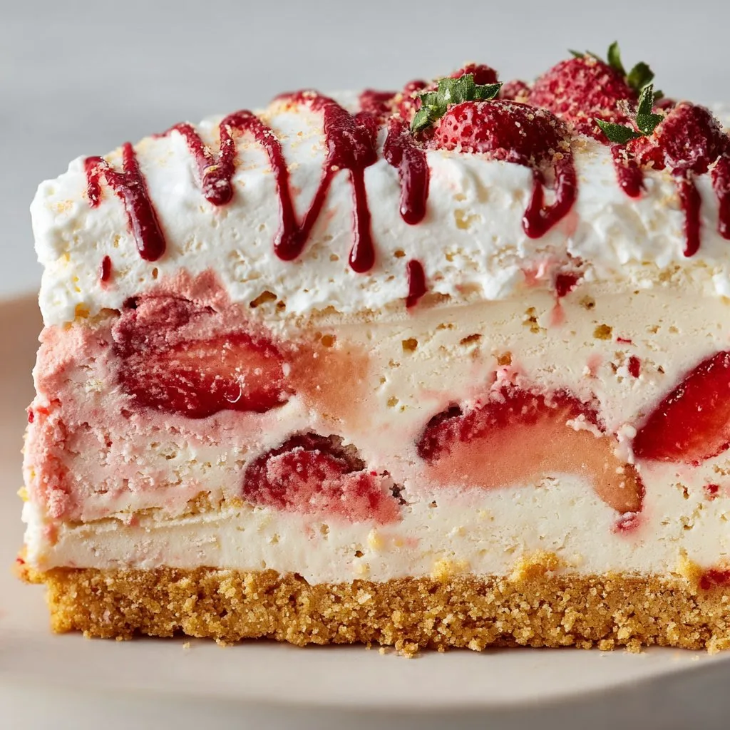 Strawberry Shortcake Ice Cream Cake