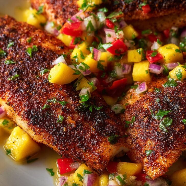 Blackened Tilapia with Mango Salsa