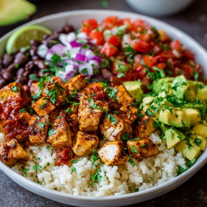 Healthy Meal Prep Chicken Burrito Bowls