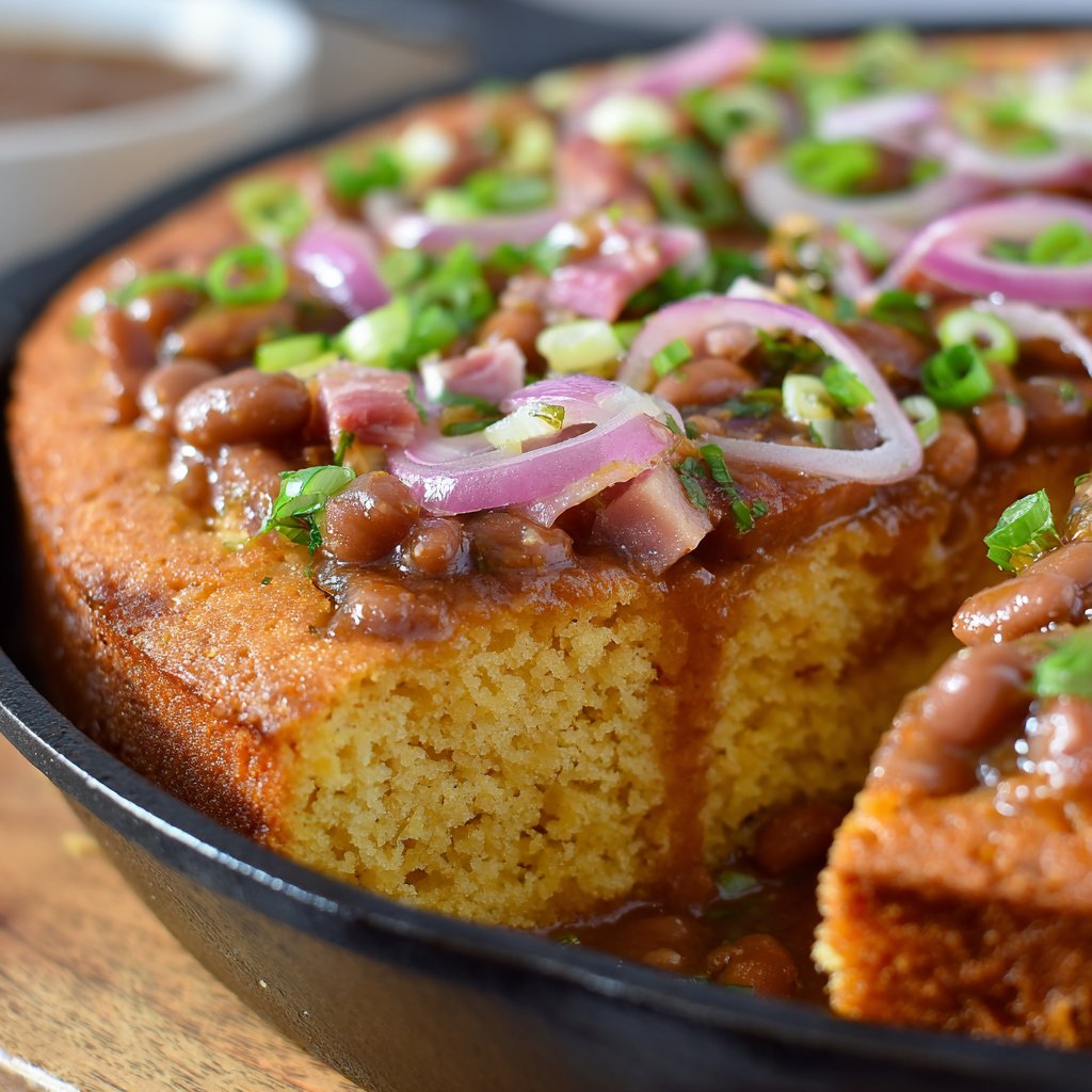 Pinto Beans Ham Hocks Cornbread And Pickled Onions