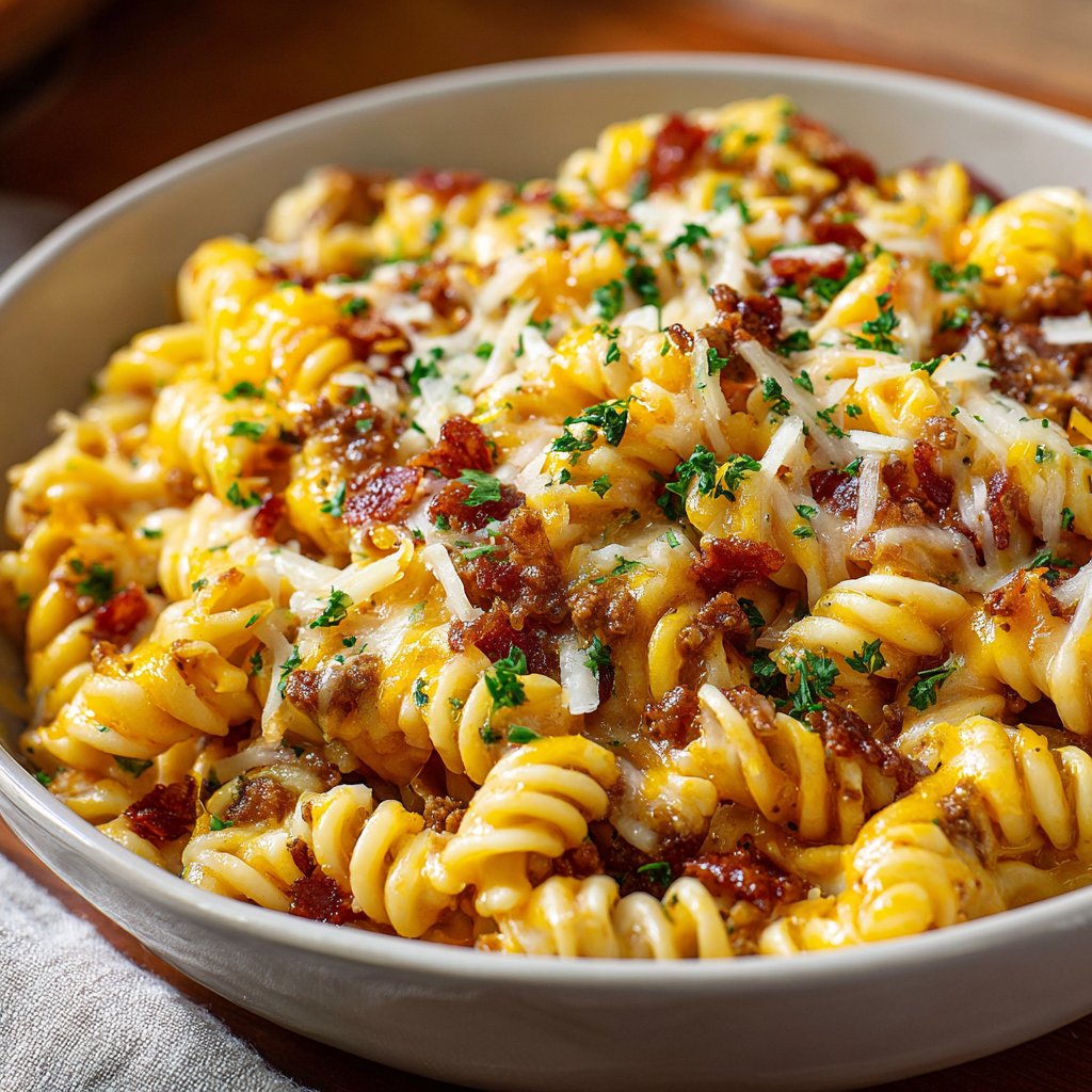Bacon Cheeseburger Pasta