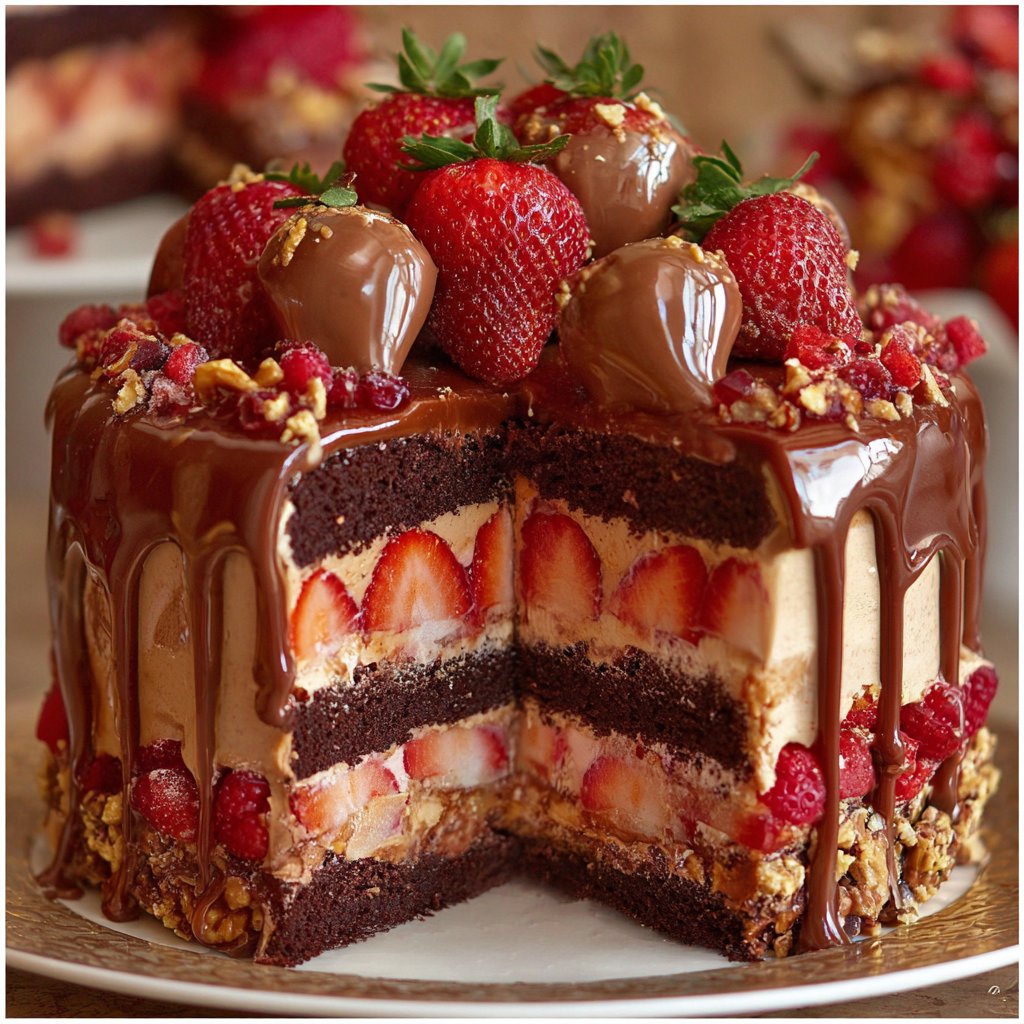 Reese's Chocolate Strawberry Dream Cake