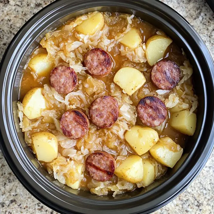 Polish sausage , Sauerkraut and potatoes