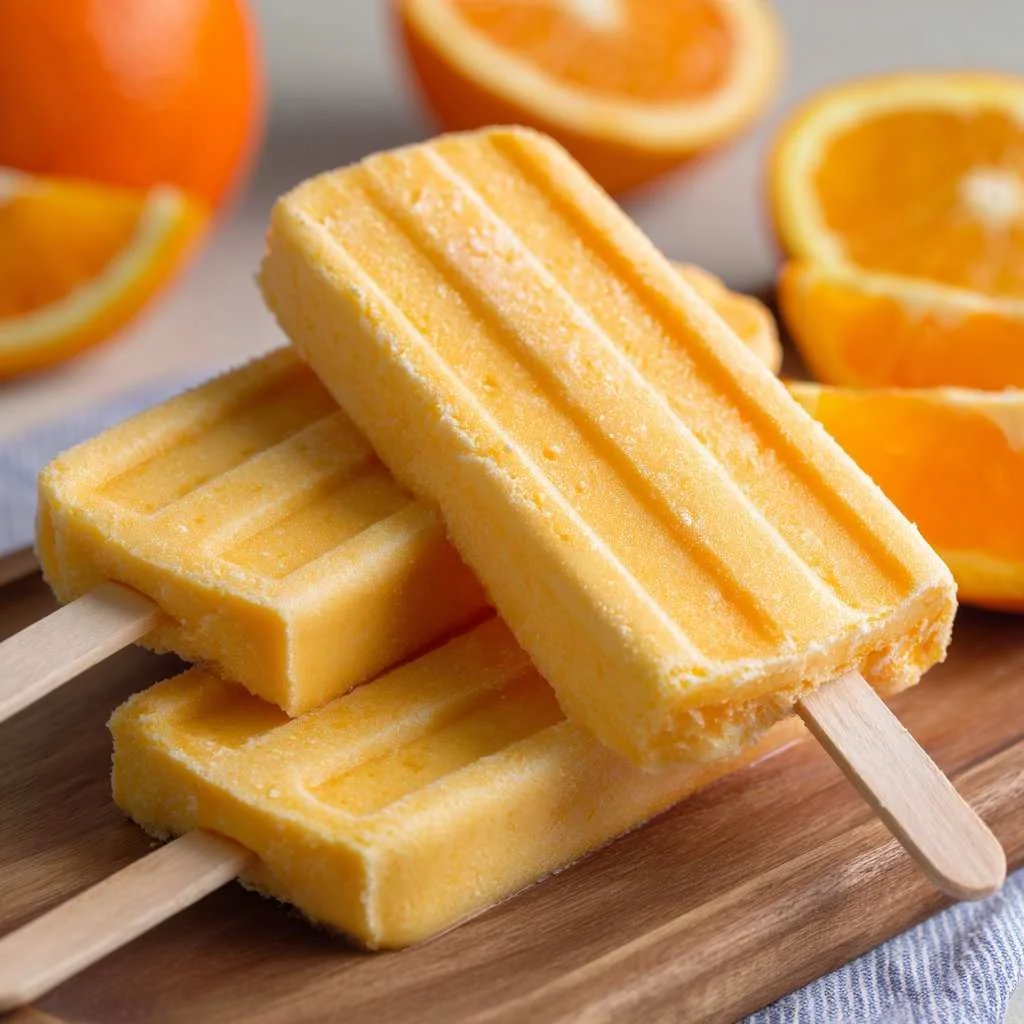 Creamy Orange Dreamsicle Popsicles