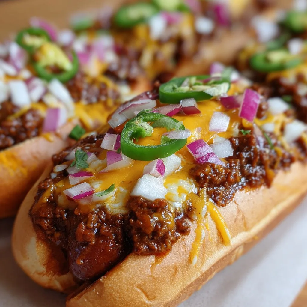 Coney Island Chili Hot Dogs