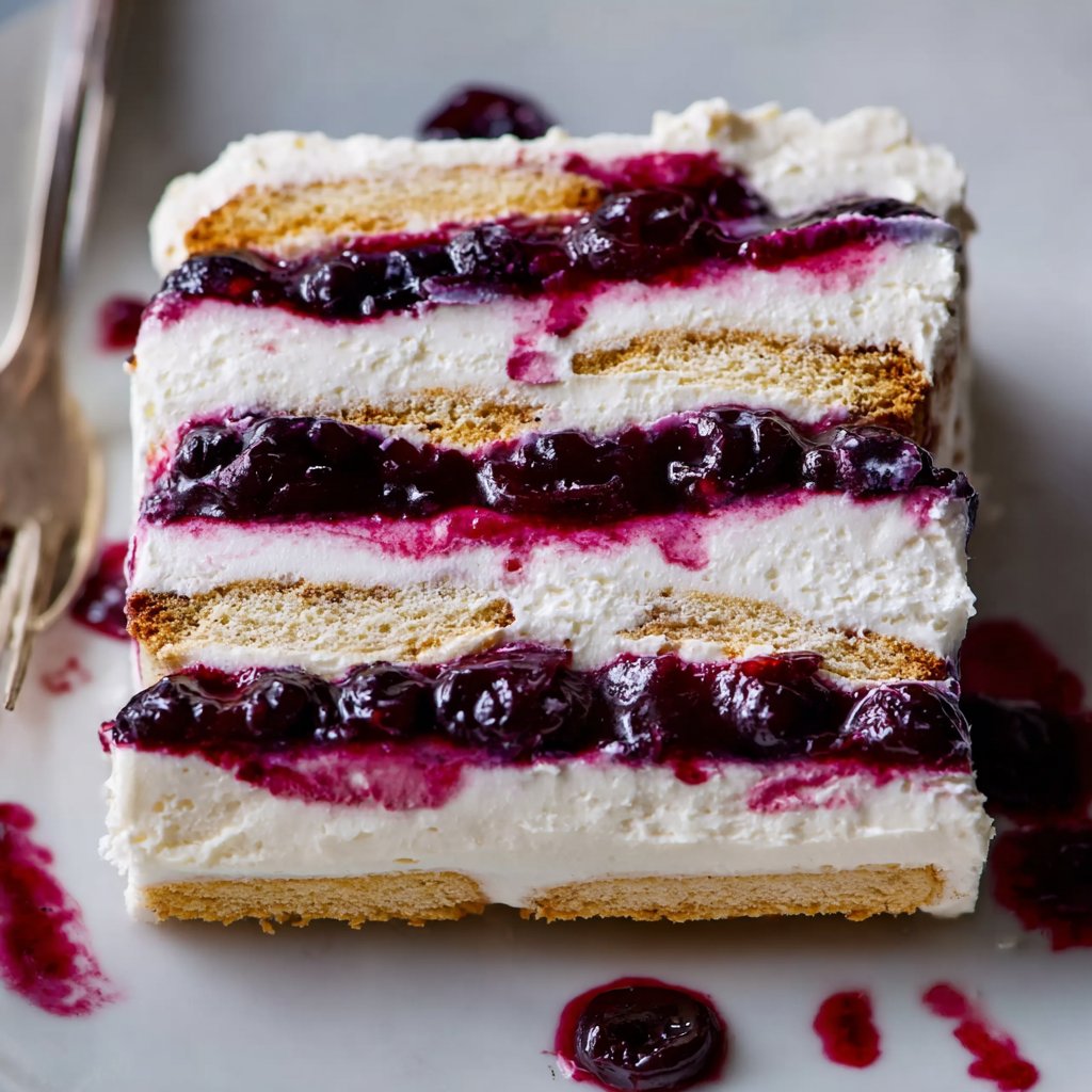 Blueberry Cheesecake Icebox Cake