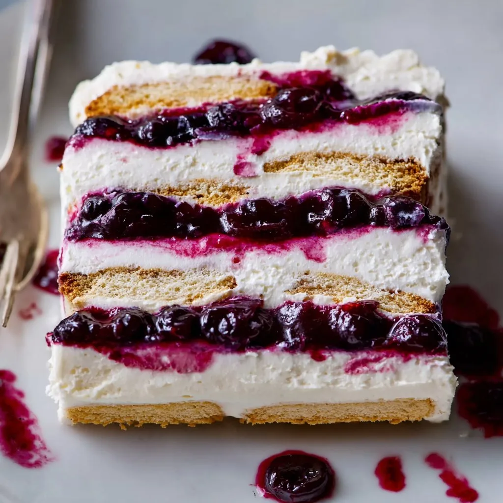 Blueberry Cheesecake Icebox Cake