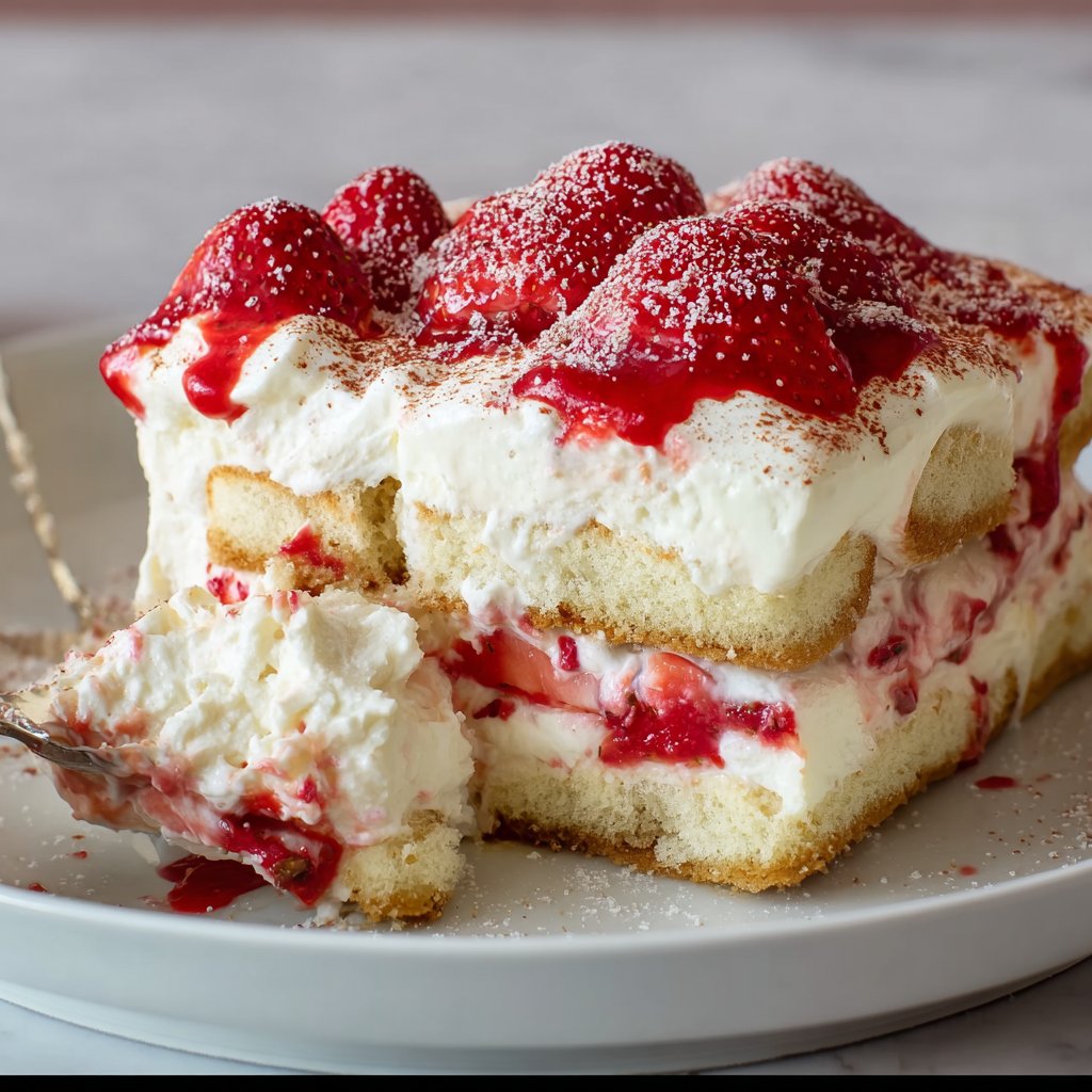 Strawberries & Cream Tiramisu