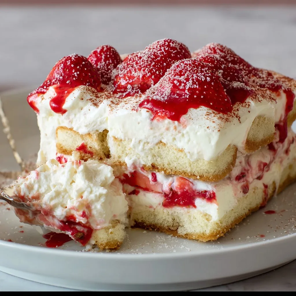 Strawberries & Cream Tiramisu