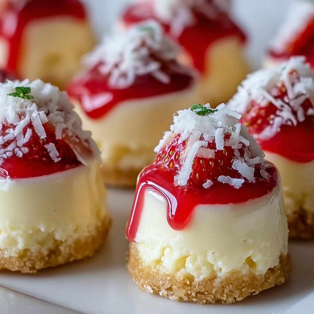 White Chocolate Strawberry Cheesecake Bites