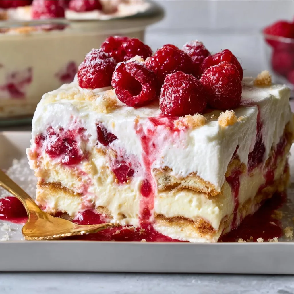Raspberry Cheesecake Lasagna