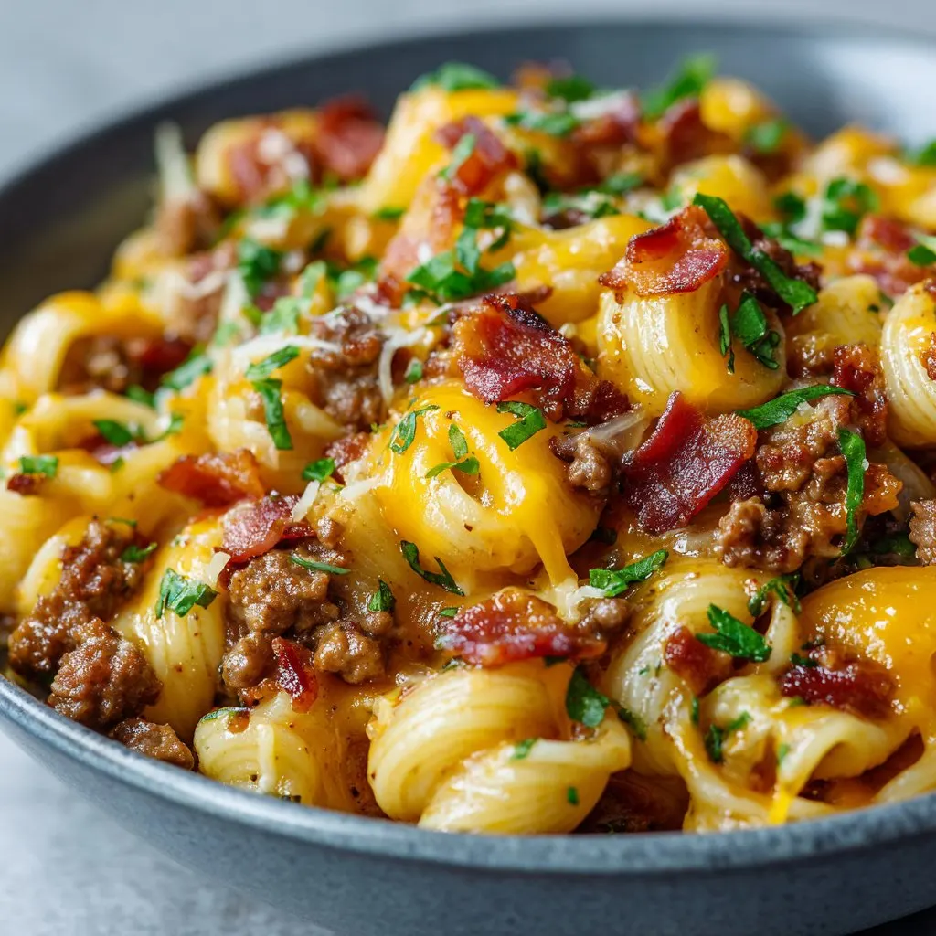 Bacon Cheeseburger Pasta