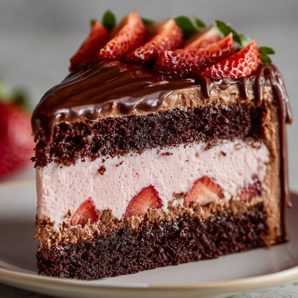 Reese's Chocolate Strawberry Dream Cake