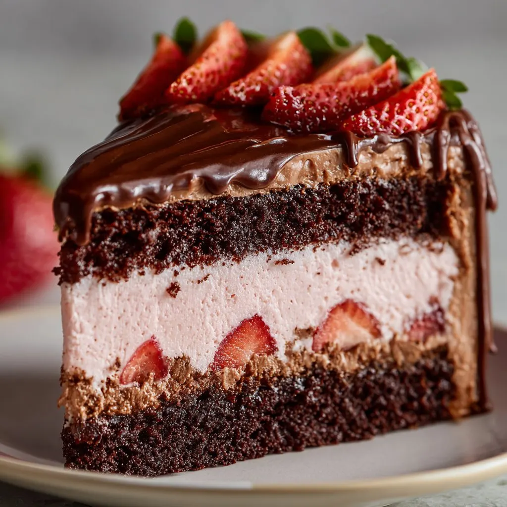 Reese's Chocolate Strawberry Dream Cake