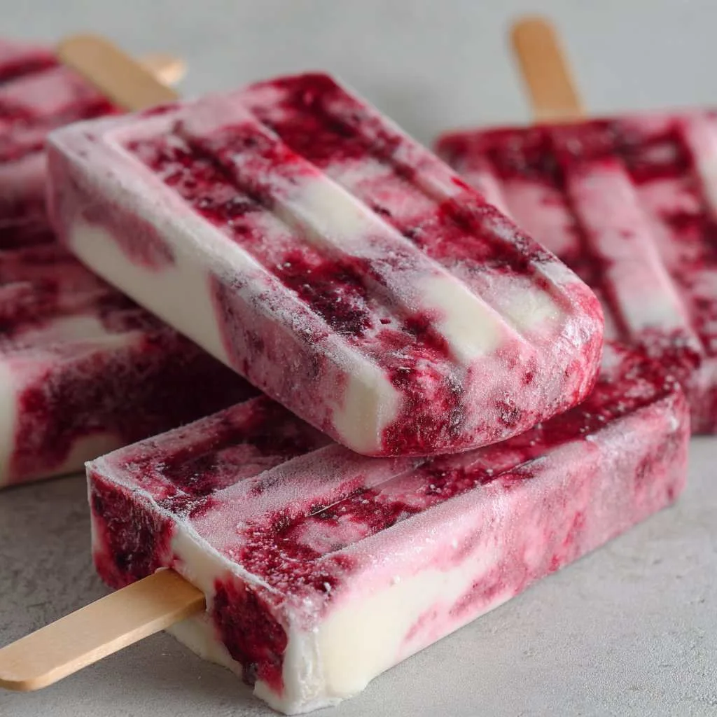 Berry Coconut Cream Popsicles