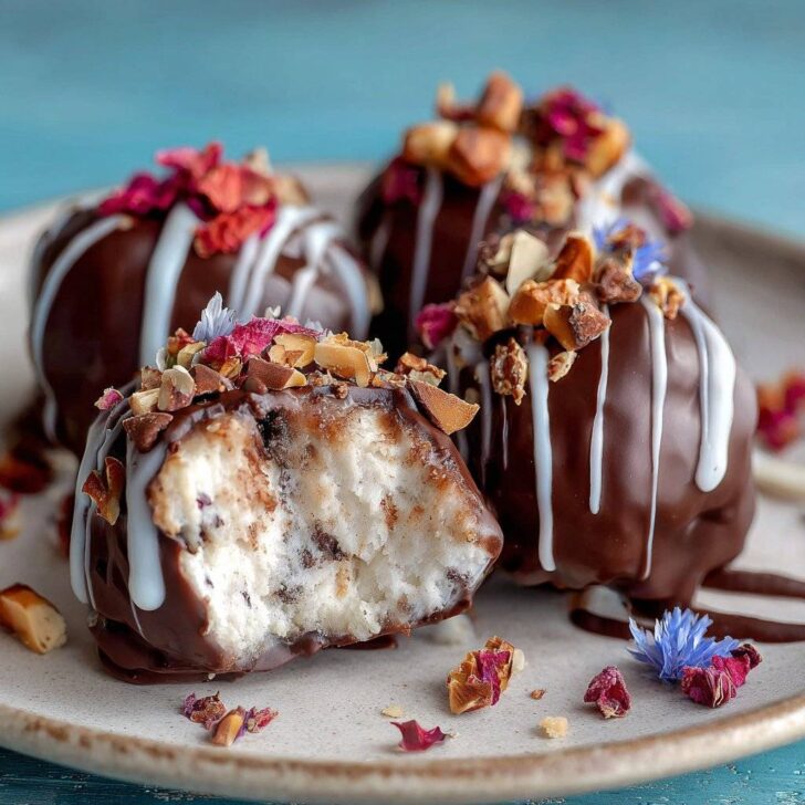 Chocolate Dipped Frozen Yogurt Bites