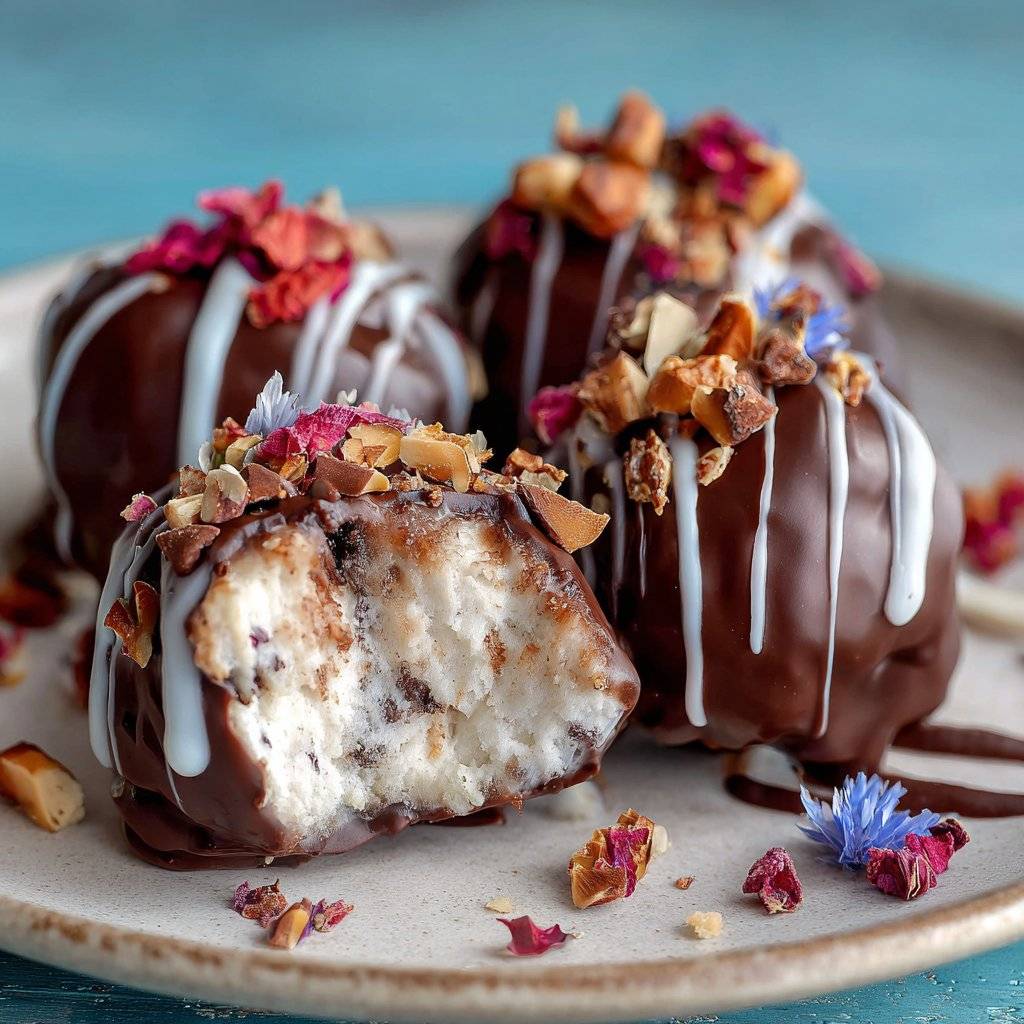 Chocolate Dipped Frozen Yogurt Bites