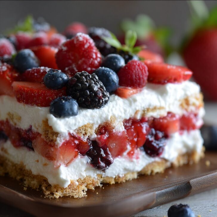 No-Bake Summer Berry Lasagna