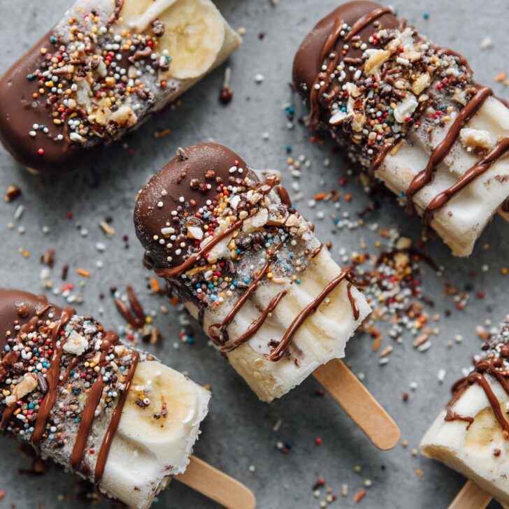 Frozen Chocolate Banana Pops