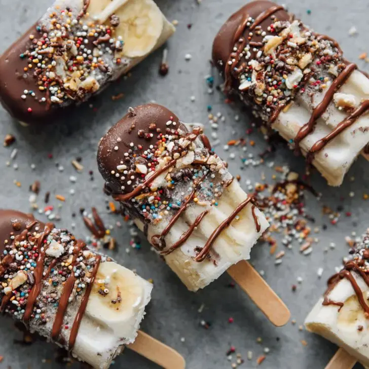 Frozen Chocolate Banana Pops