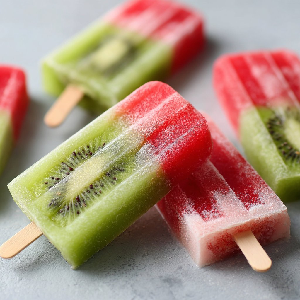 Watermelon Kiwi Popsicles